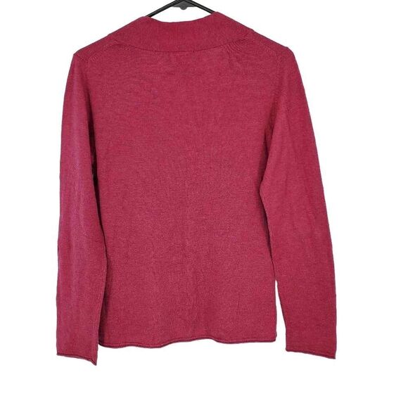 Coldwater Creek Pullover V-neckline Wool Blend Mauve Long Sleeve Sweater Size S - Picture 9 of 9